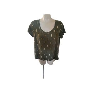 J. Jill Love Linen 100% Linen Knit‎ Gold Seahorse Top L Beach Coastal Breathable